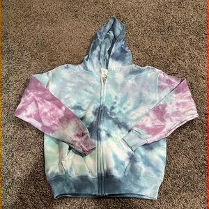 CUSTOM Kids Tie Dye Zip Up